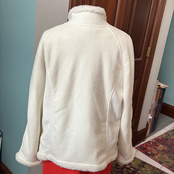 Green Tea  Jacket  coat  full zip front Cozy Sherpa lined  off-white  ivory - Picture 7 of 13